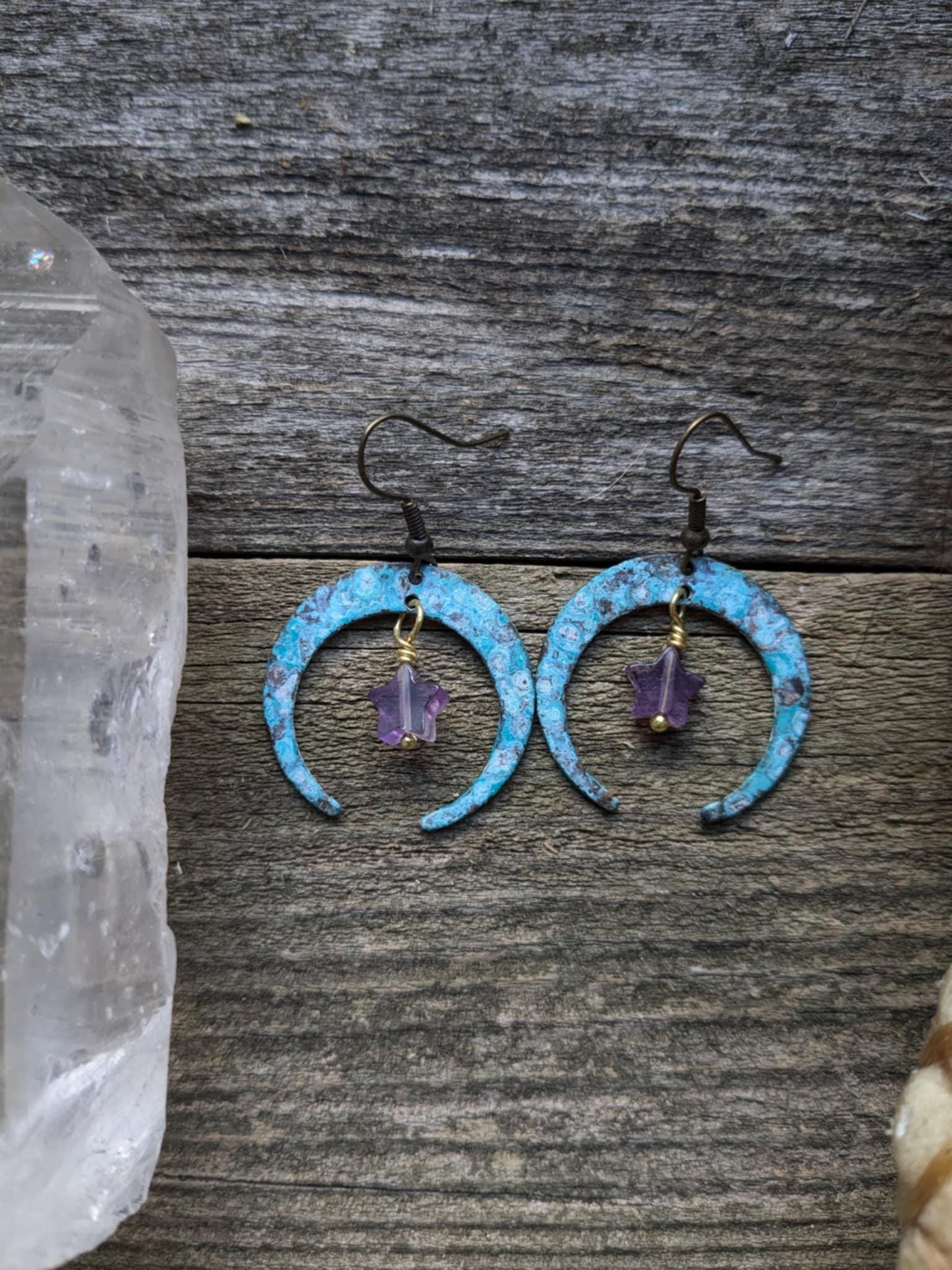 Moon and Star Earrings
