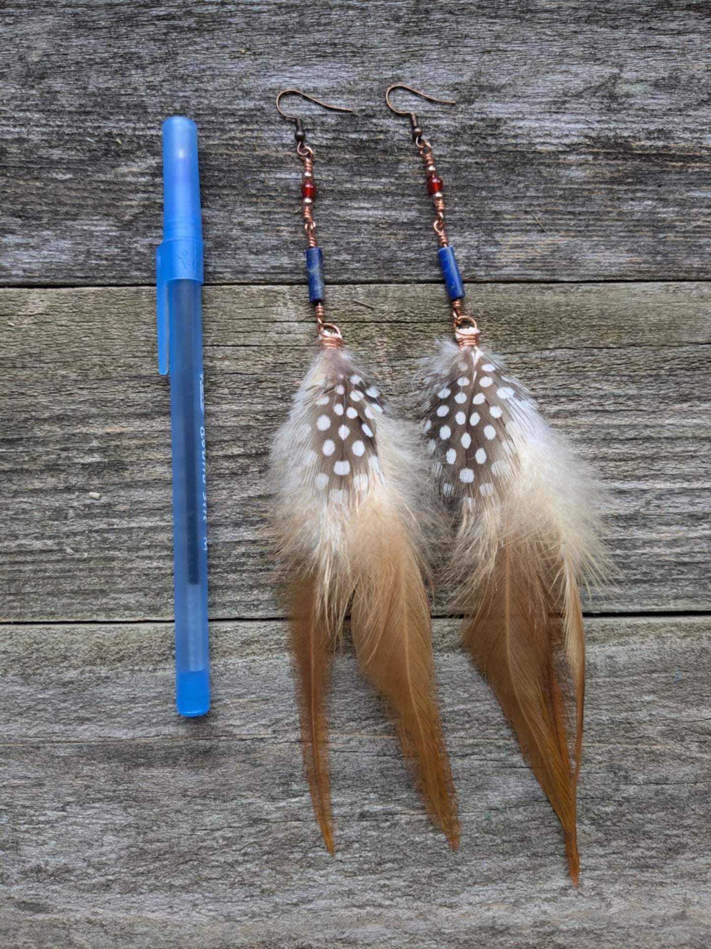 Egyptian Inspired Feather Dangle Earrings