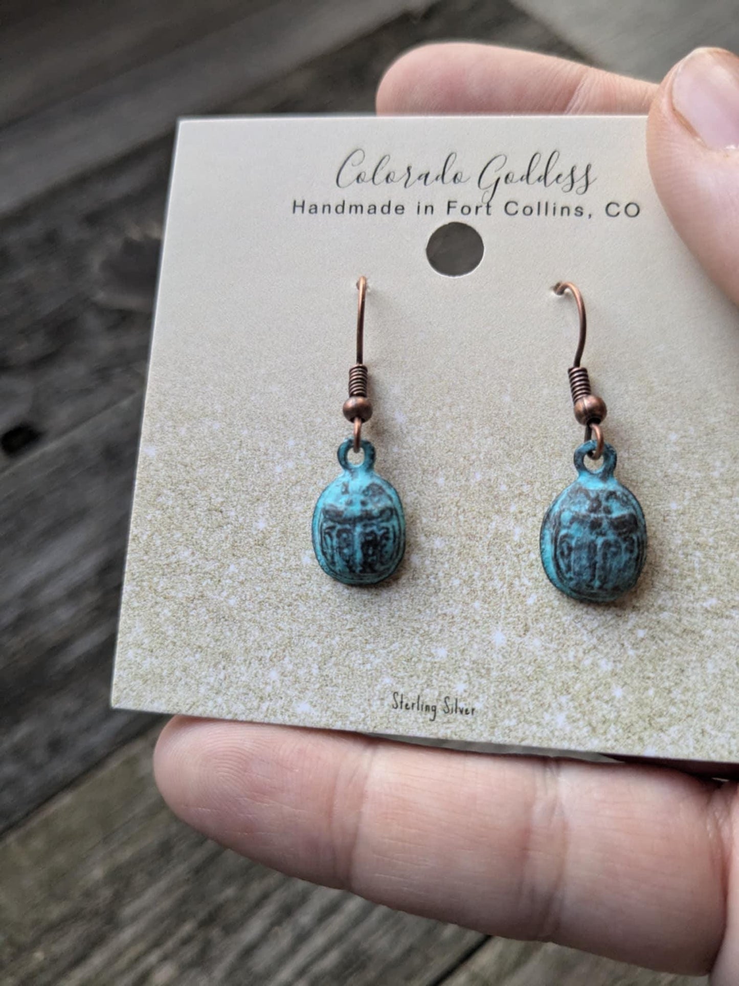 Dainty Scarab Earrings