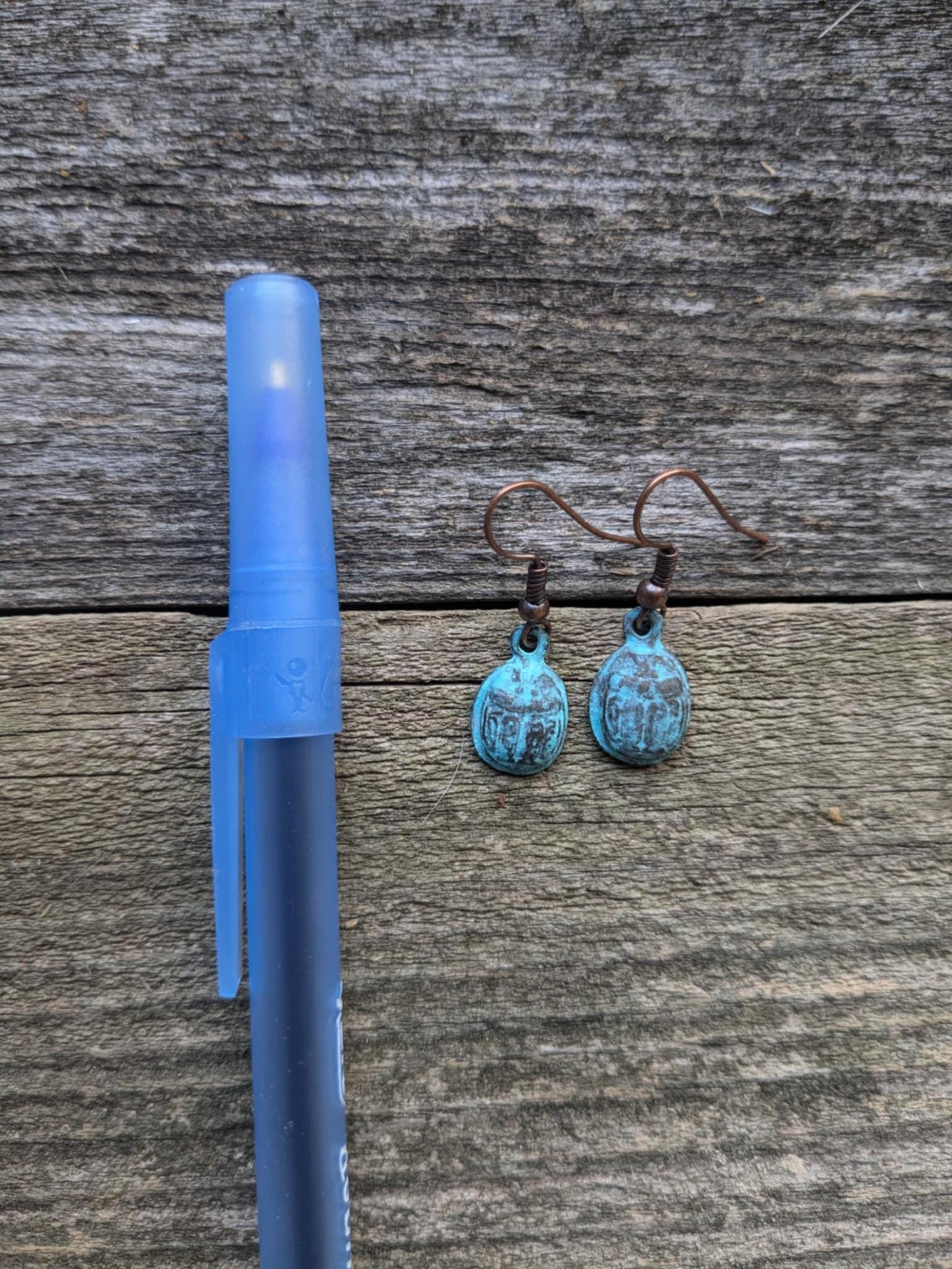 Dainty Scarab Earrings
