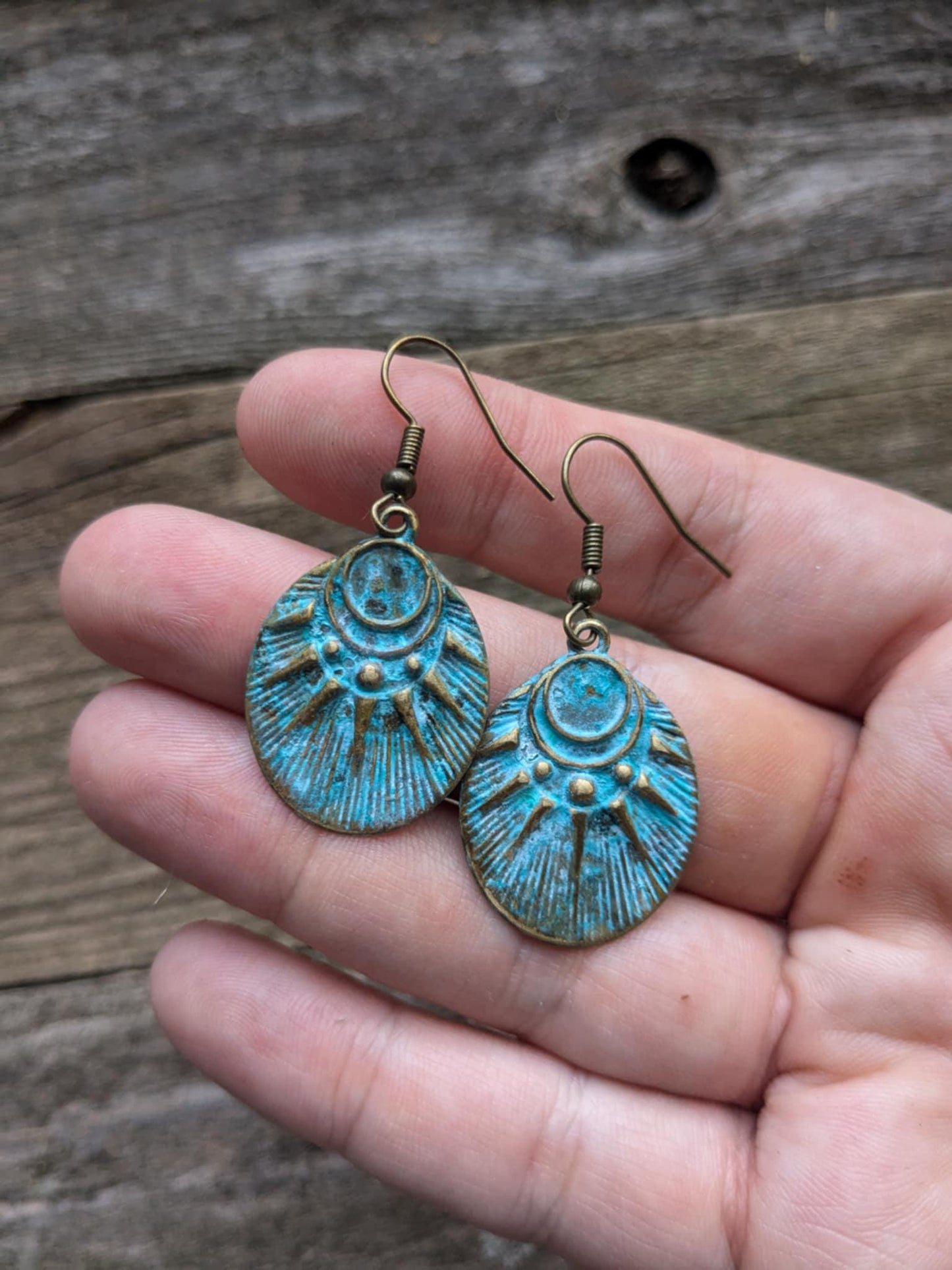 Sun and Moon Dangle Earrings