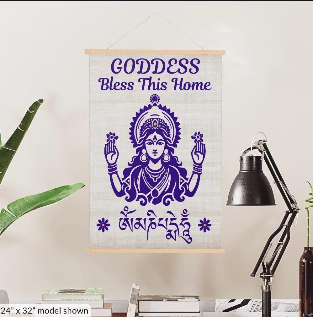 Goddess Bless This Home Hanging Canvas