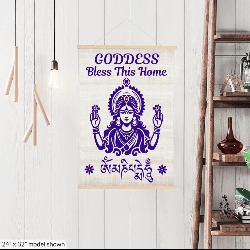 Goddess Bless This Home Hanging Canvas