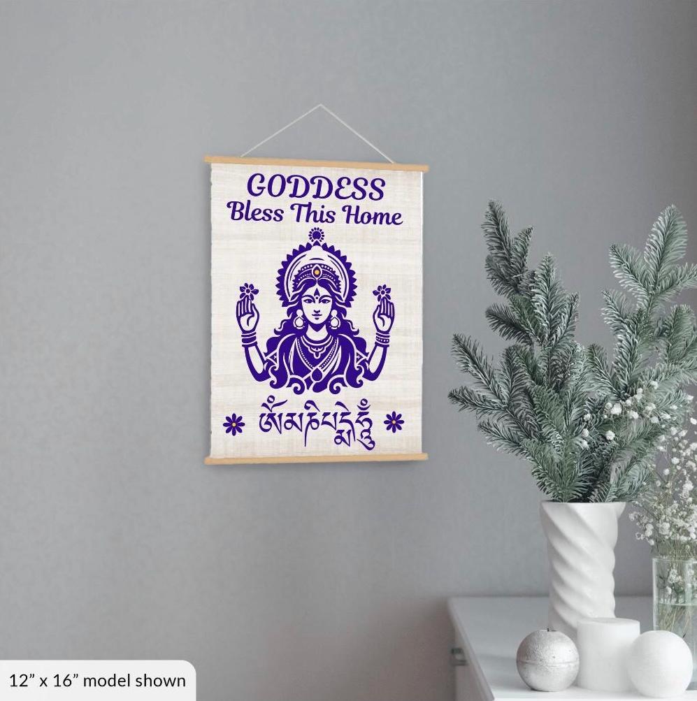 Goddess Bless This Home Hanging Canvas