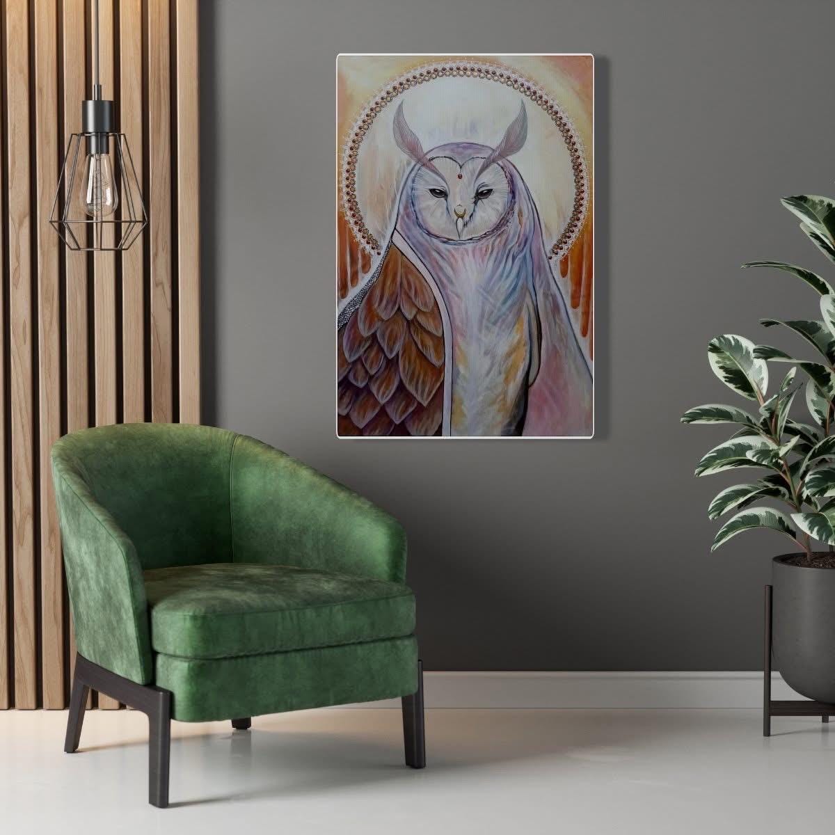 "Loving Compassion" Owl Priestess Original Painting by Brandi Om and Matthew Fredricey
