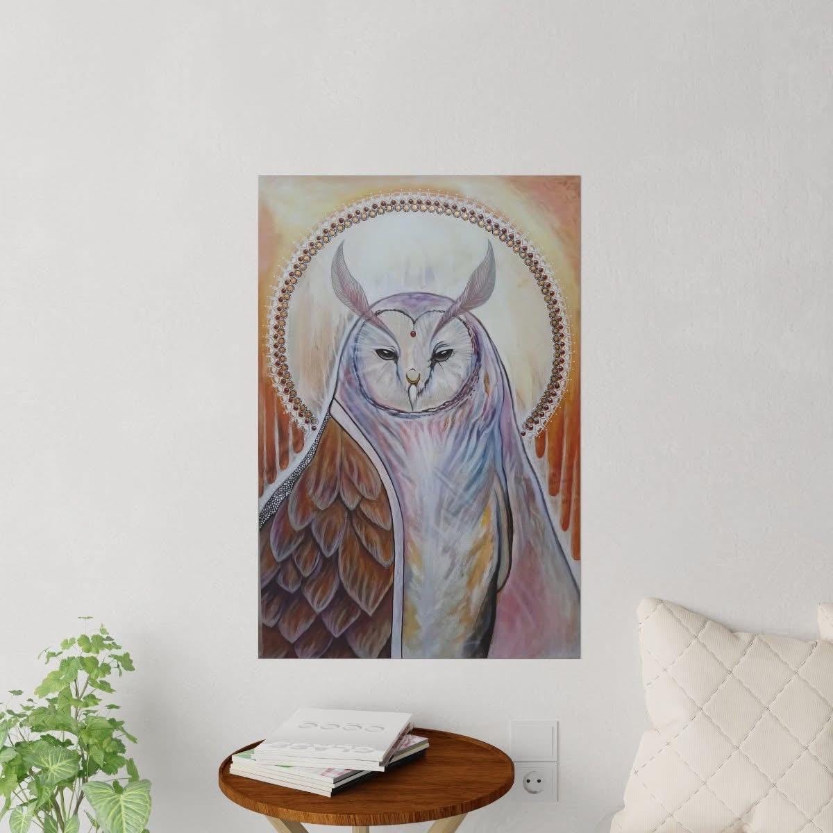 "Loving Compassion" Owl Priestess Original Painting by Brandi Om and Matthew Fredricey
