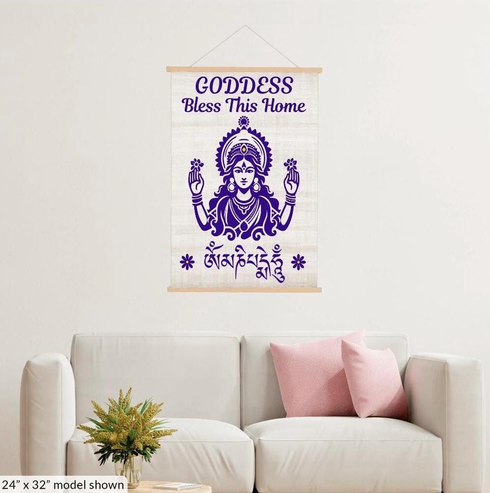 Goddess Bless This Home Hanging Canvas