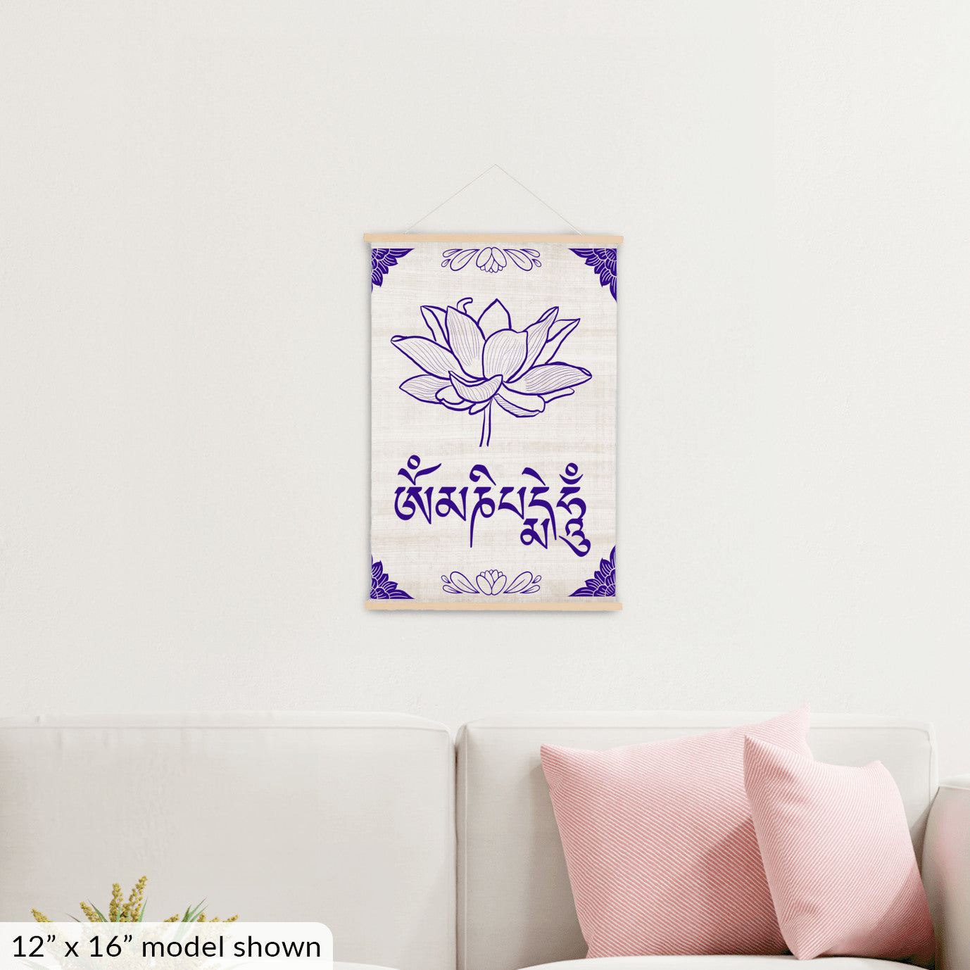 Om Mani Padme Hum Hanging Canvas