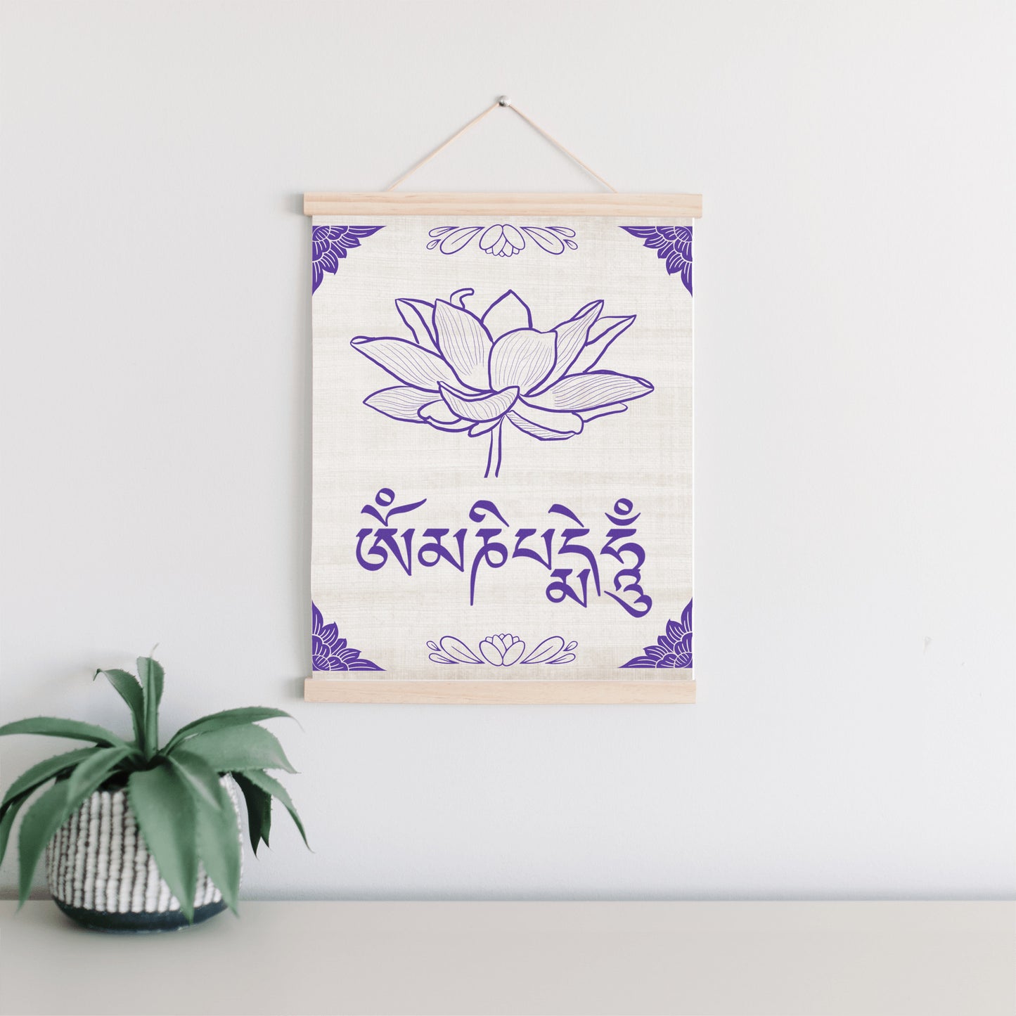 Om Mani Padme Hum Hanging Canvas