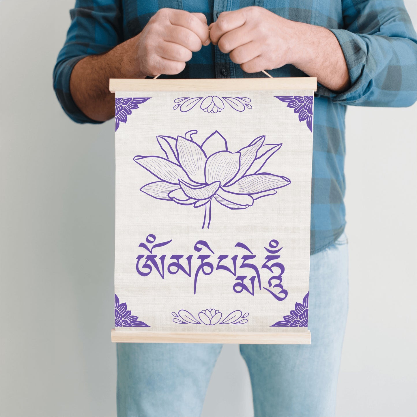 Om Mani Padme Hum Hanging Canvas