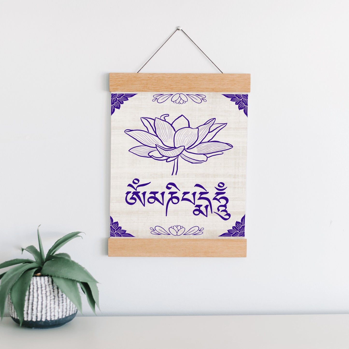 Om Mani Padme Hum Hanging Canvas