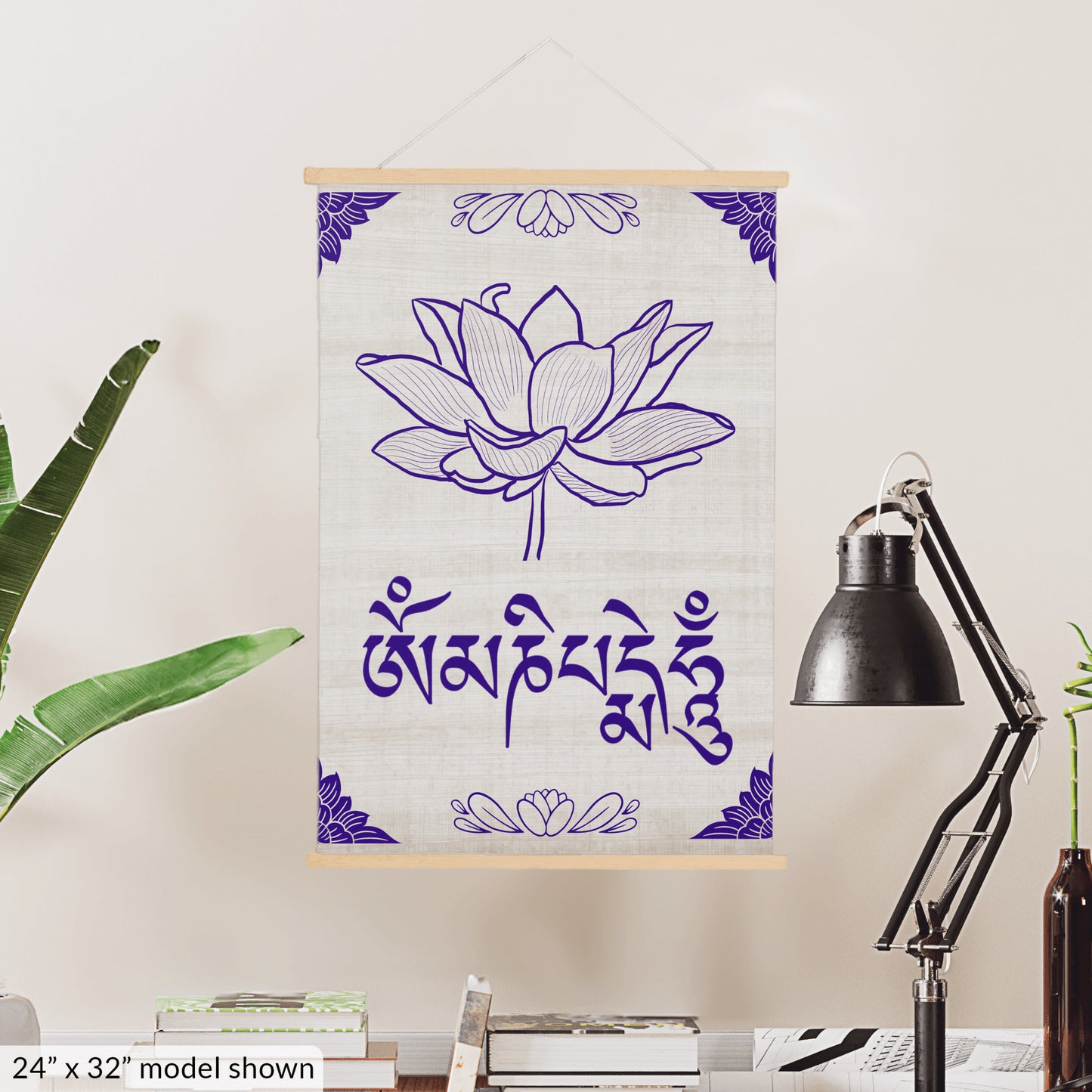Om Mani Padme Hum Hanging Canvas
