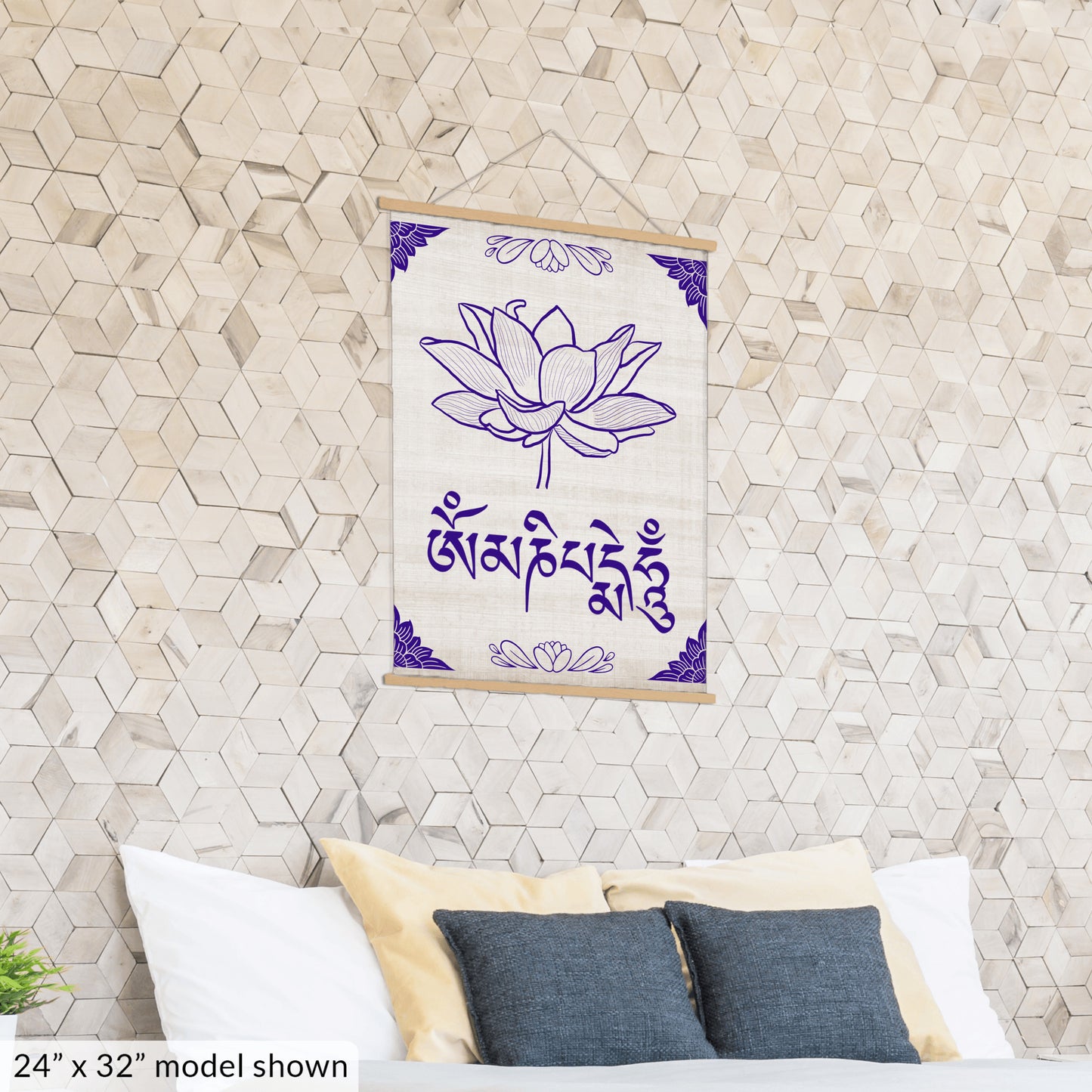Om Mani Padme Hum Hanging Canvas