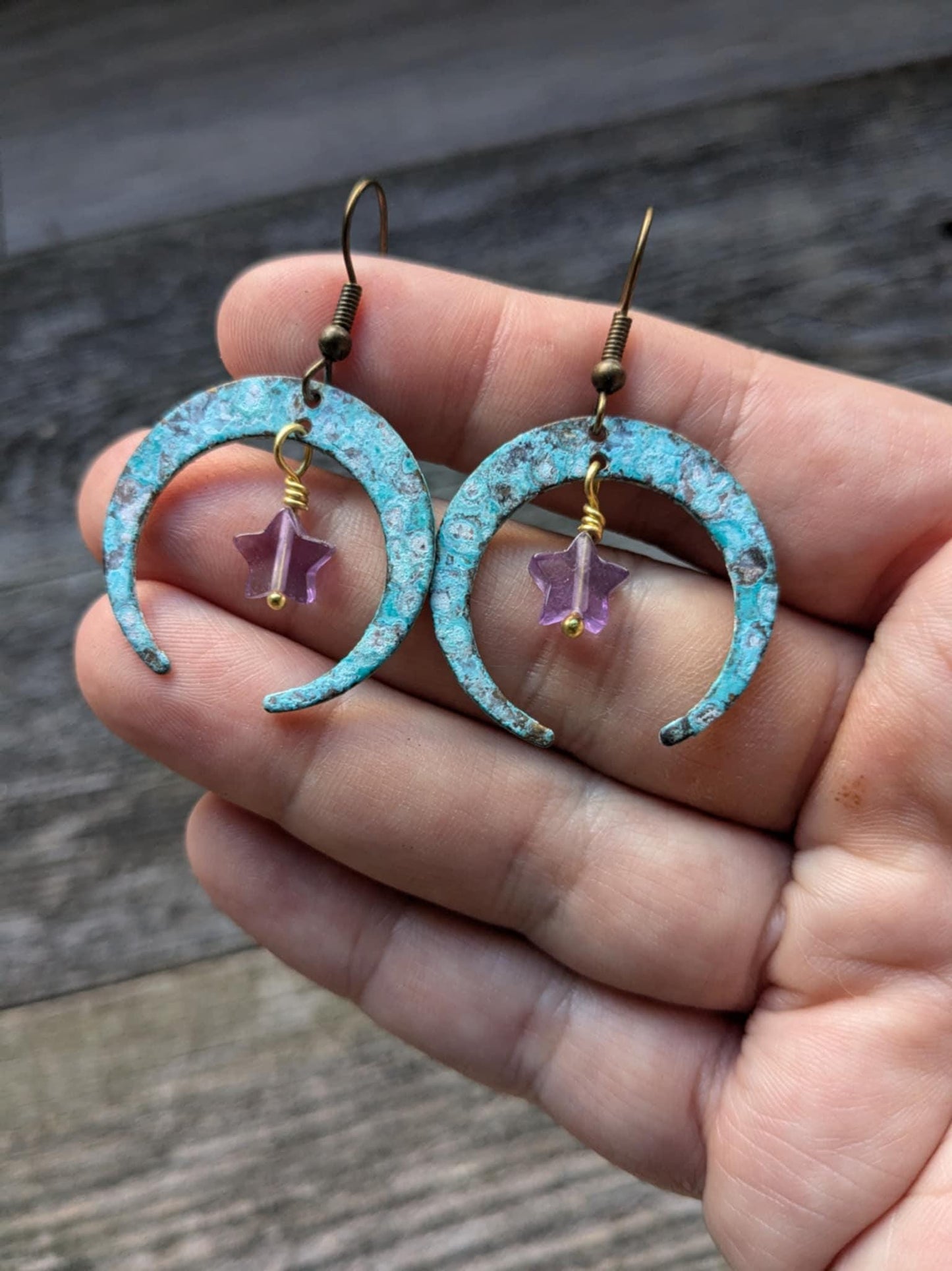 Moon and Star Earrings