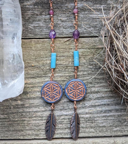 Cosmic Candy Flower of Life Earrings
