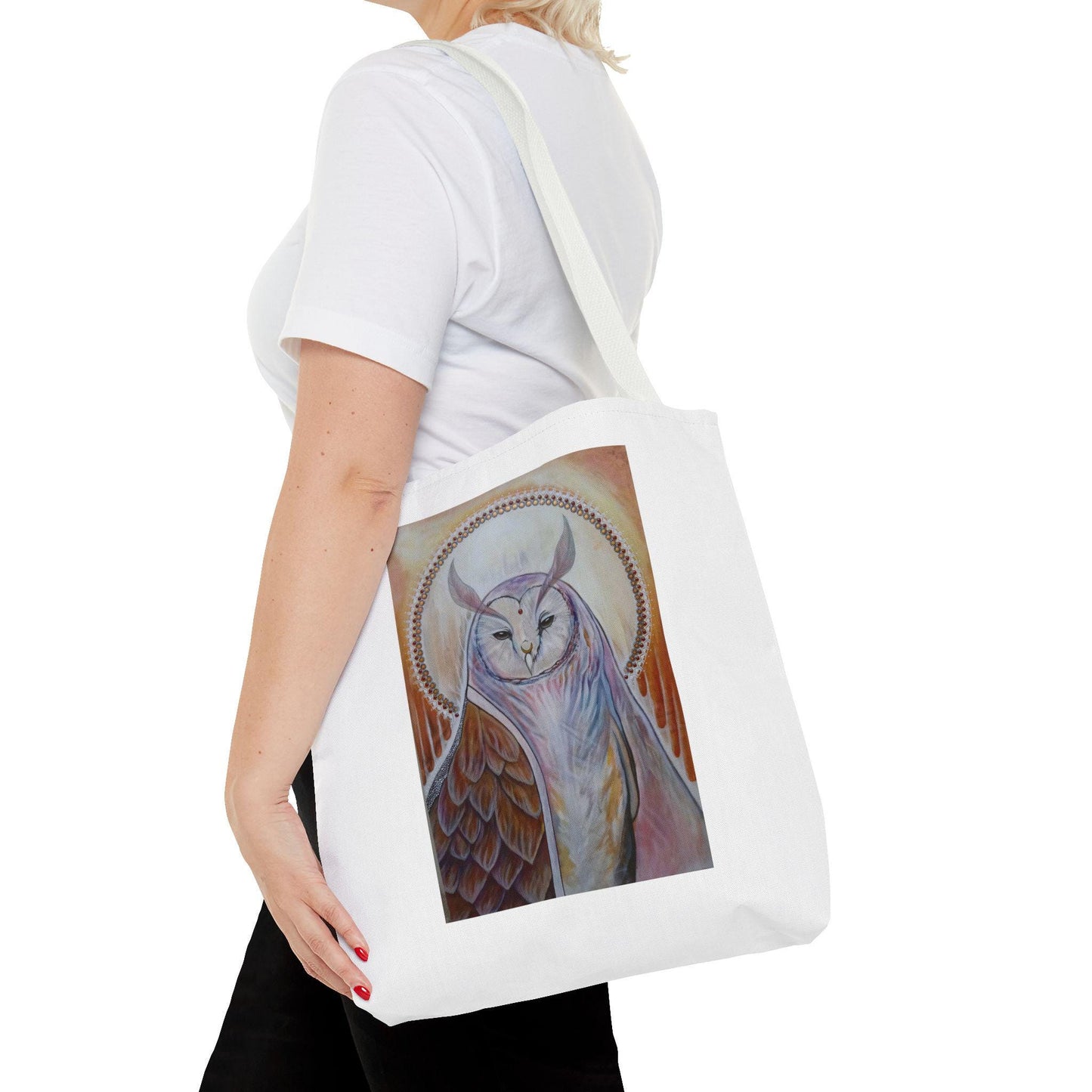 "Loving Compassion" Owl Priestess Tote Bag - original art by Brandi Om & Matthew Fredricey