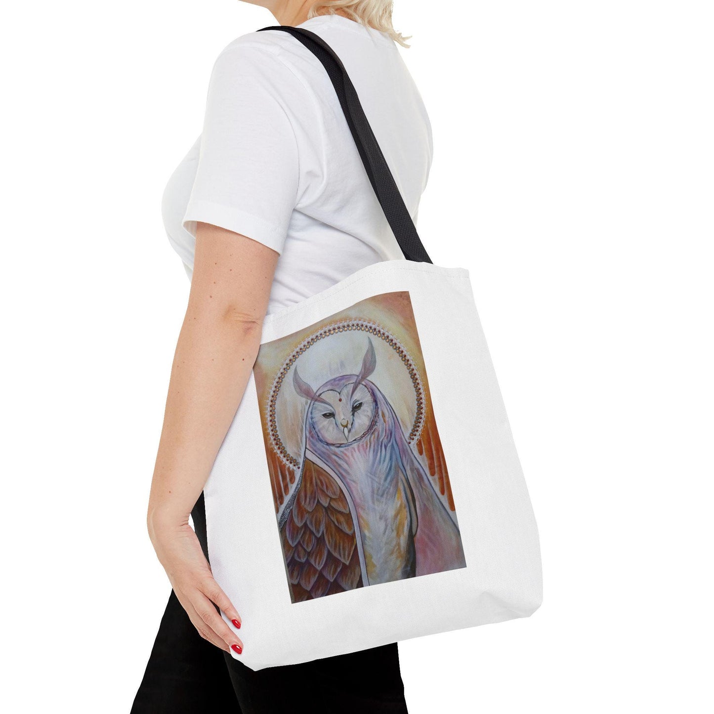 "Loving Compassion" Owl Priestess Tote Bag - original art by Brandi Om & Matthew Fredricey