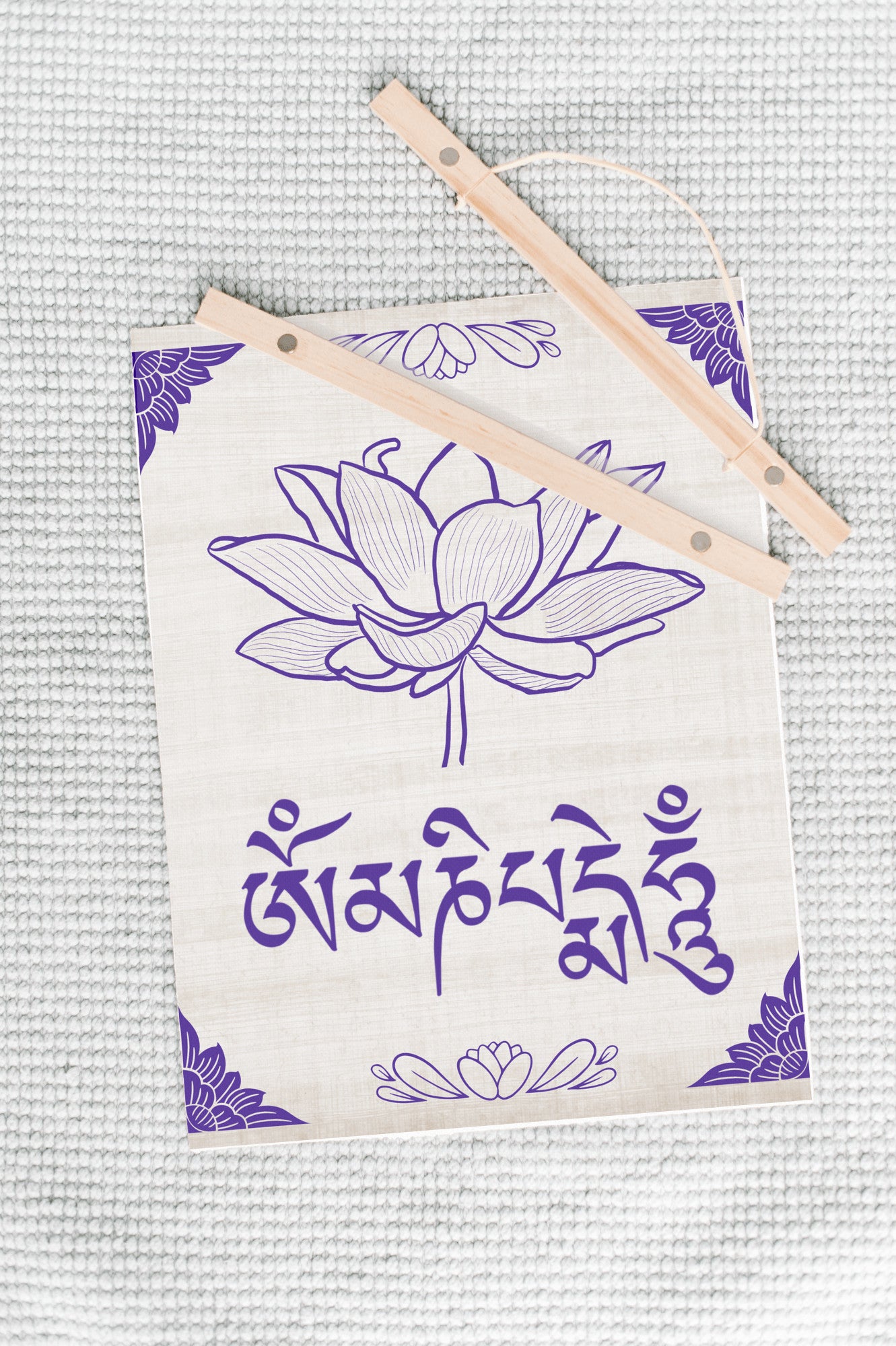 Om Mani Padme Hum Hanging Canvas