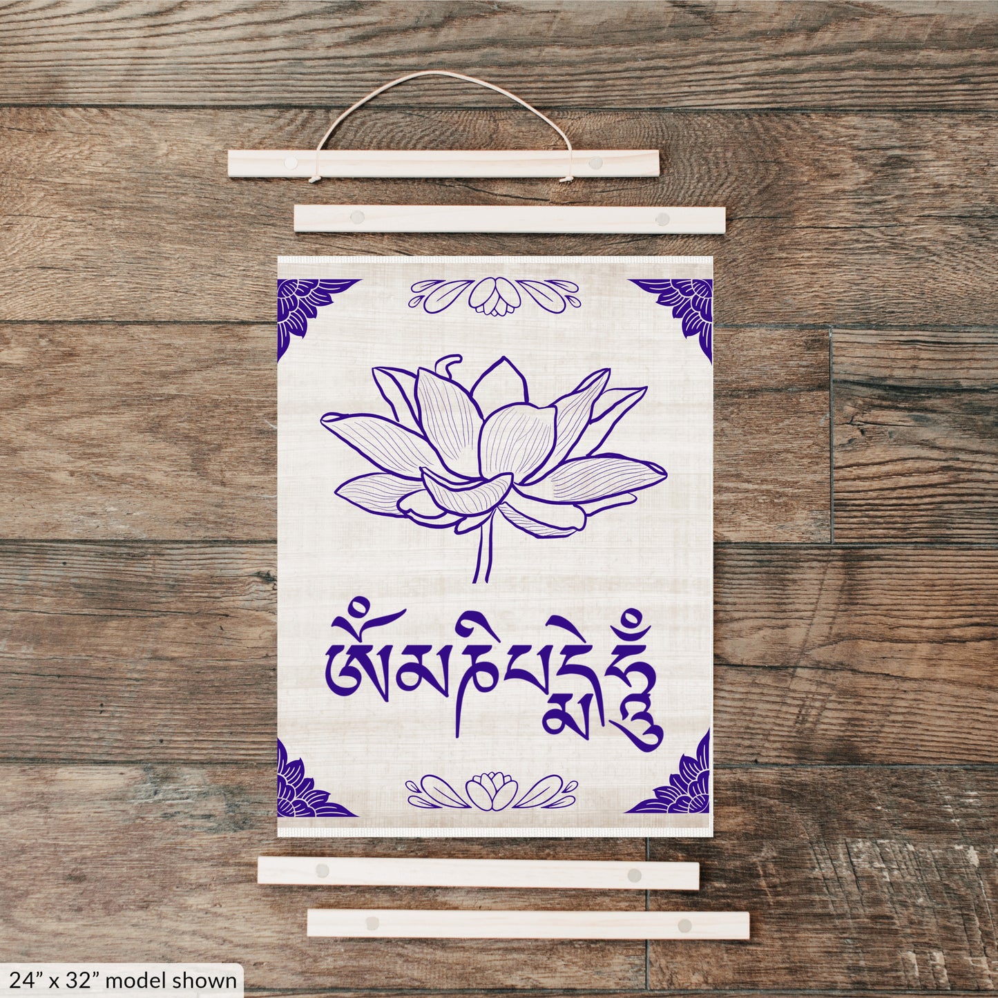 Om Mani Padme Hum Hanging Canvas