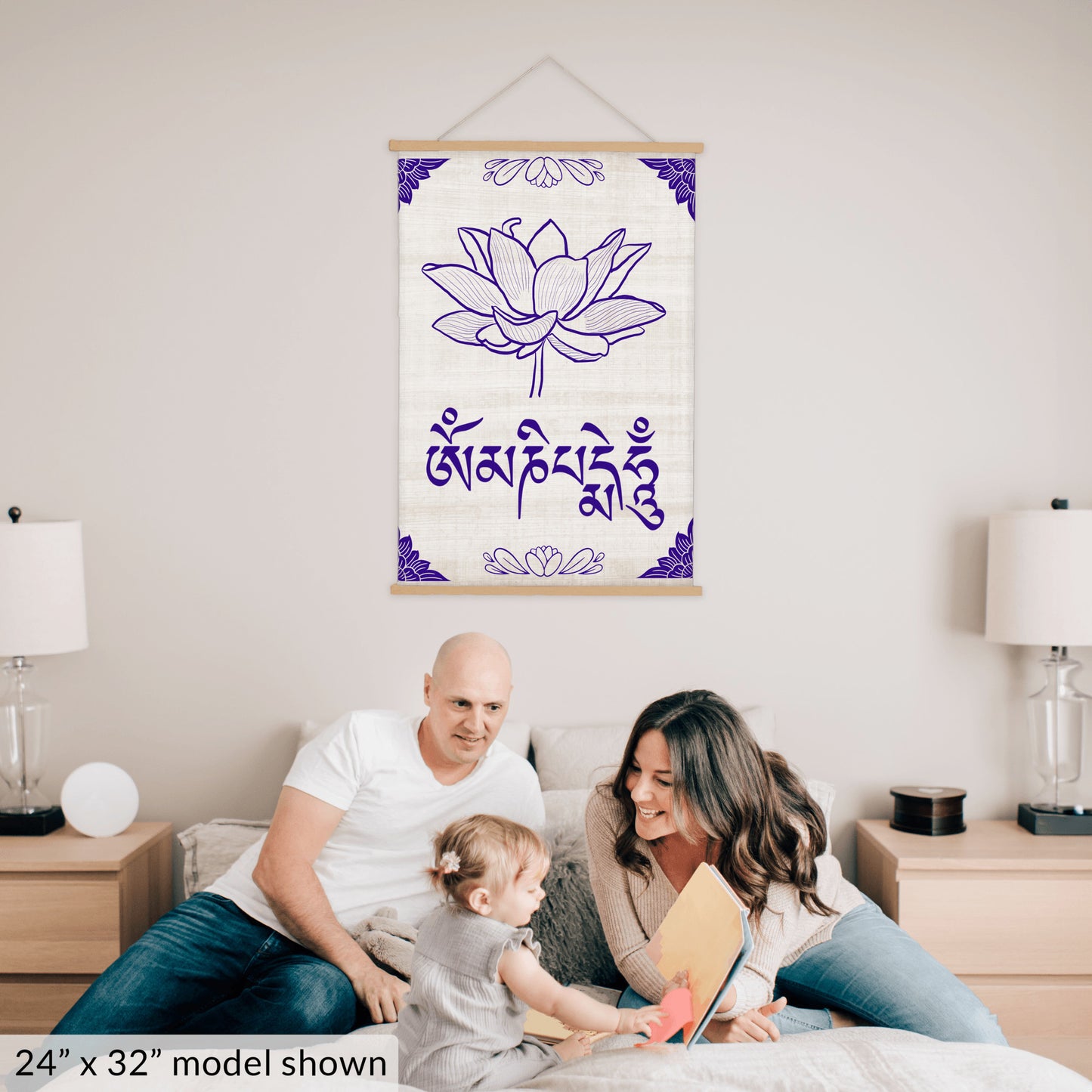 Om Mani Padme Hum Hanging Canvas
